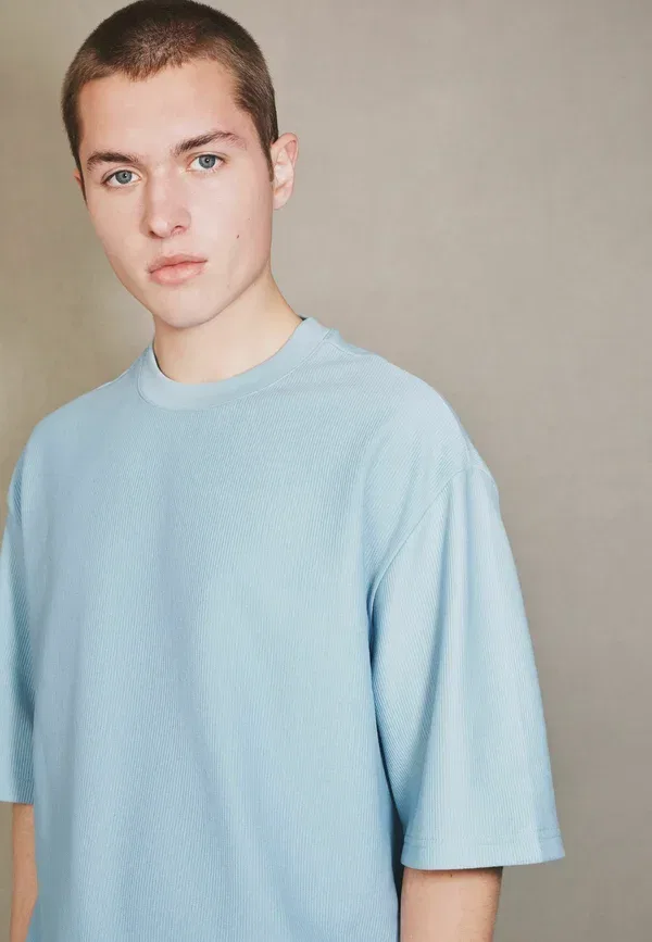 Футболка свободного кроя Edit Textured Boxy Fit, Next, синий — фото 4