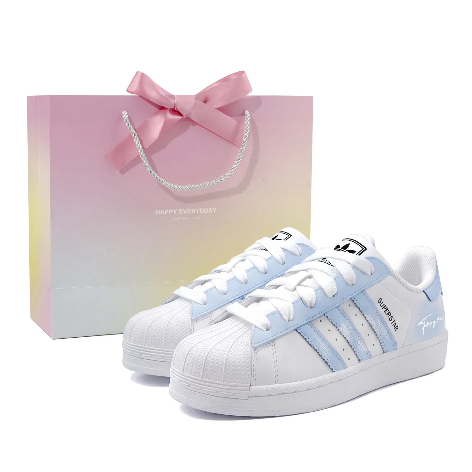 Детские кеды с принтом Superstar 2 Adidas Originals, Sky Blue-Blue Breeze Limited Edition