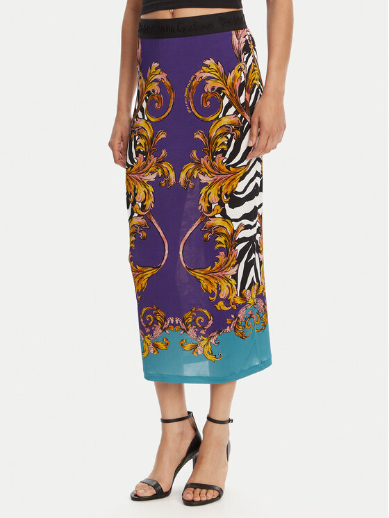 

Облегающая юбка-карандаш 78HAE8P6 Versace Jeans Couture, фиолетовый