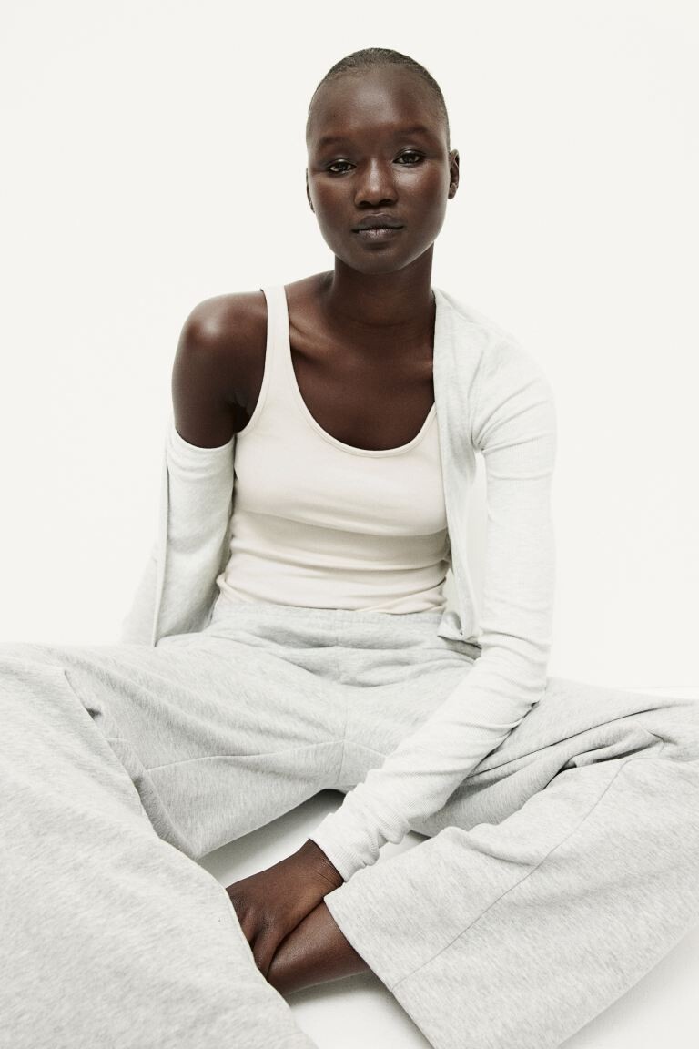 

Майка в рубчик H&M, бежевый