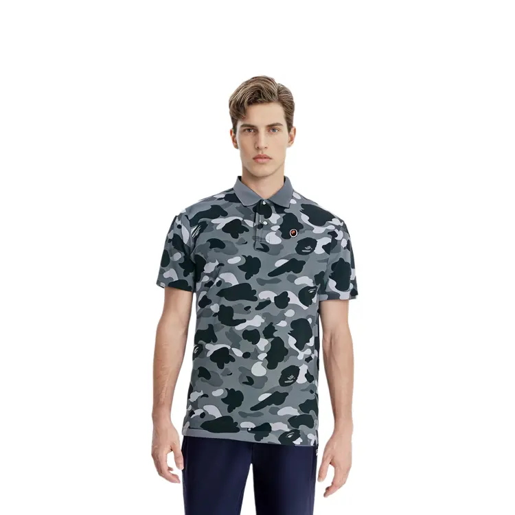 Мужская рубашка поло Ape Head Series A Bathing Ape, зеленый — фото 3