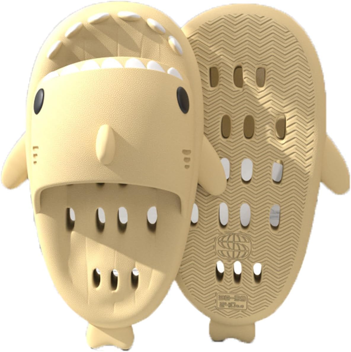 

Тапочки для ванной Zureto Shark, быстро сохнут, противоскользящие, утолщенные, массаж для ног, для дома и улицы, унисекс, Small Yolk