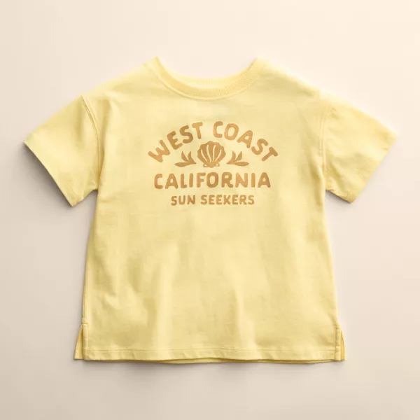 

Детская футболка свободного кроя с коротким рукавом 4–12 лет Little Co. By Lauren Conrad, цвет yellow west coast