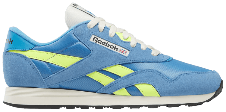 

Кроссовки Reebok Classic Nylon 'Essential Blue Solar Acid Yellow', синий