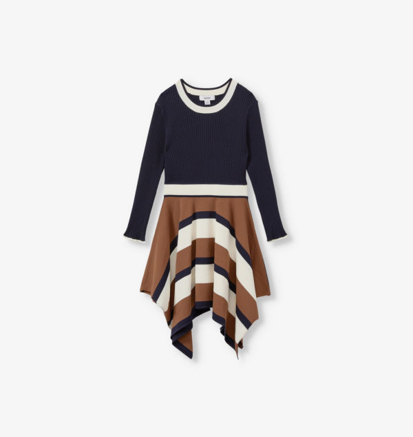 

Платье Rachel из трикотажного эластичного трикотажа в полоску 4-9 лет Reiss, синий