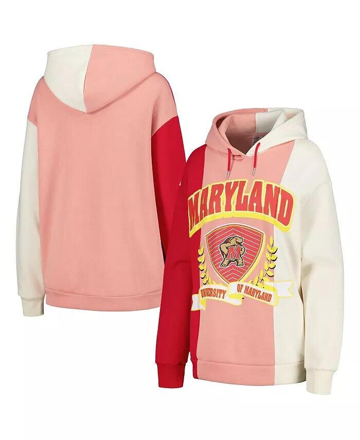 

Женский красный пуловер с капюшоном с цветными блоками Maryland Terrapins Hall of Fame Gameday Couture, красный