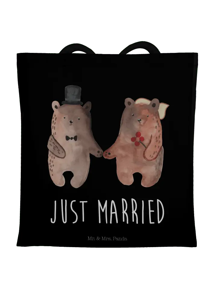 

Сумка для переноски Mr & Mrs Panda Bär Heirat, черный