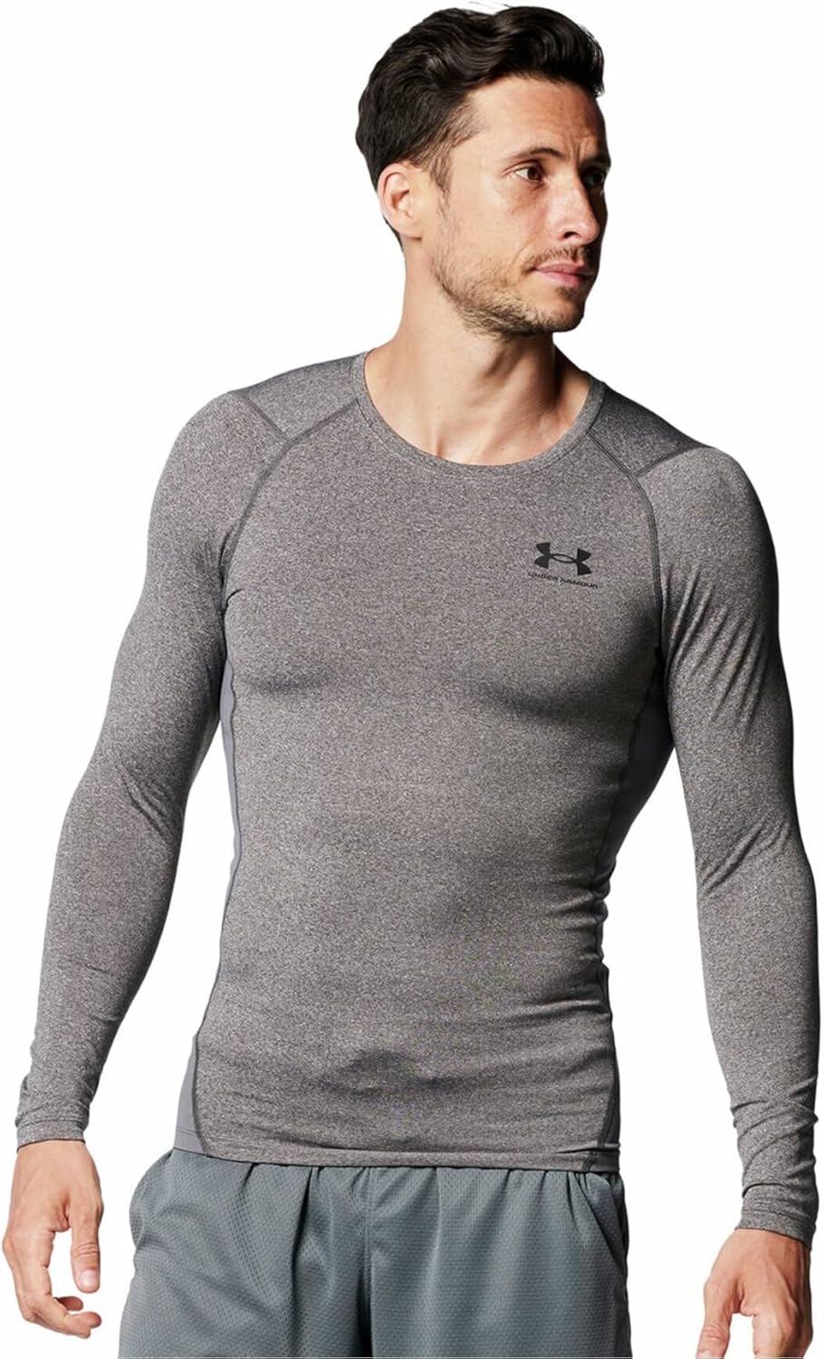 

Мужская футболка-термобелье Under Armour UA ColdGear Training Baselayer Armour Crew Shirt, светло-серый
