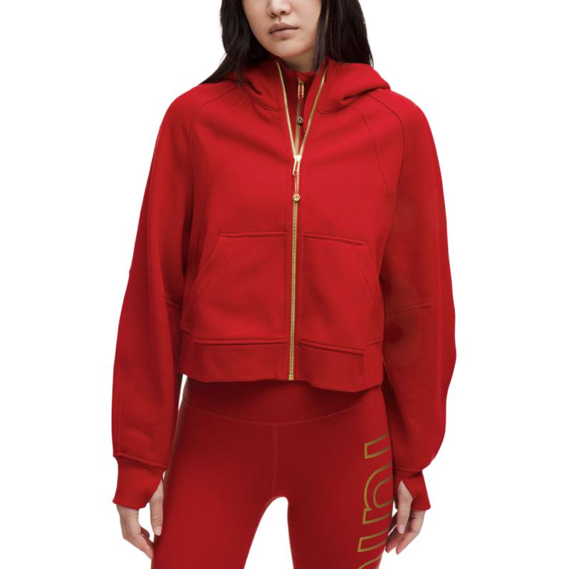 

Lululemon Женская куртка серии Scuba в тёмно-красном цвете, Dark Red/DKRD