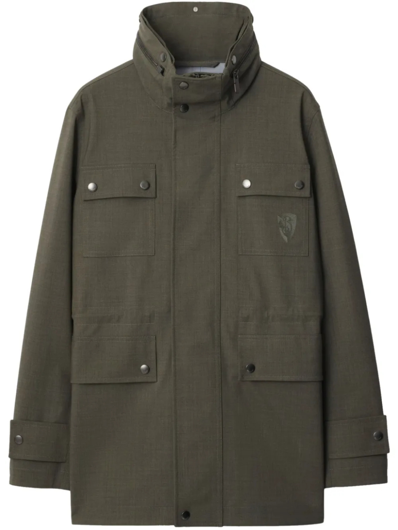 

Куртка с вышитым логотипом Burberry B Shield, зеленый