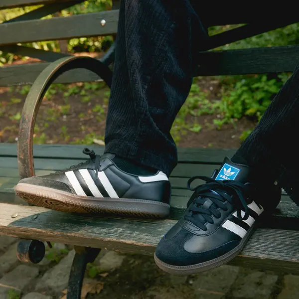 Кроссовки Adidas Samba OG Athletic, черный/белый — фото 4