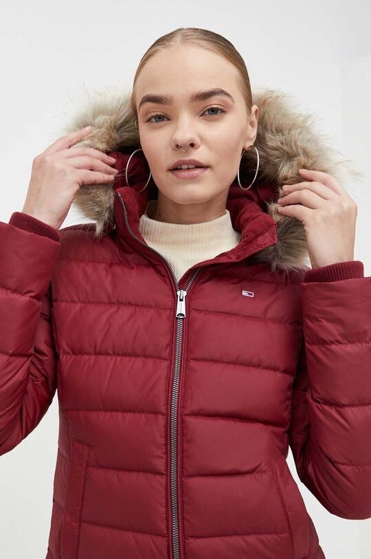 

Пуховик Tommy Jeans, бордовый, Красный, Пуховик Tommy Jeans, бордовый
