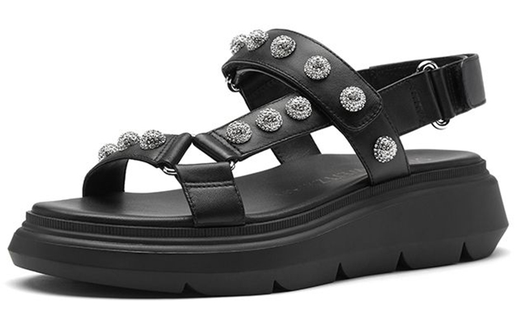SW One Strap Sandals Women's Black Stuart Weitzman — фото 3