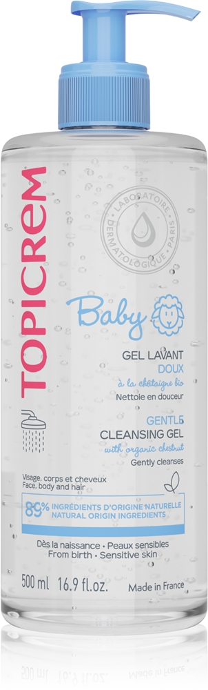 

Baby my 1st cleaning gel 2-в-1 очищающий гель для тела и волос для детей с рождения Topicrem, 500 мл