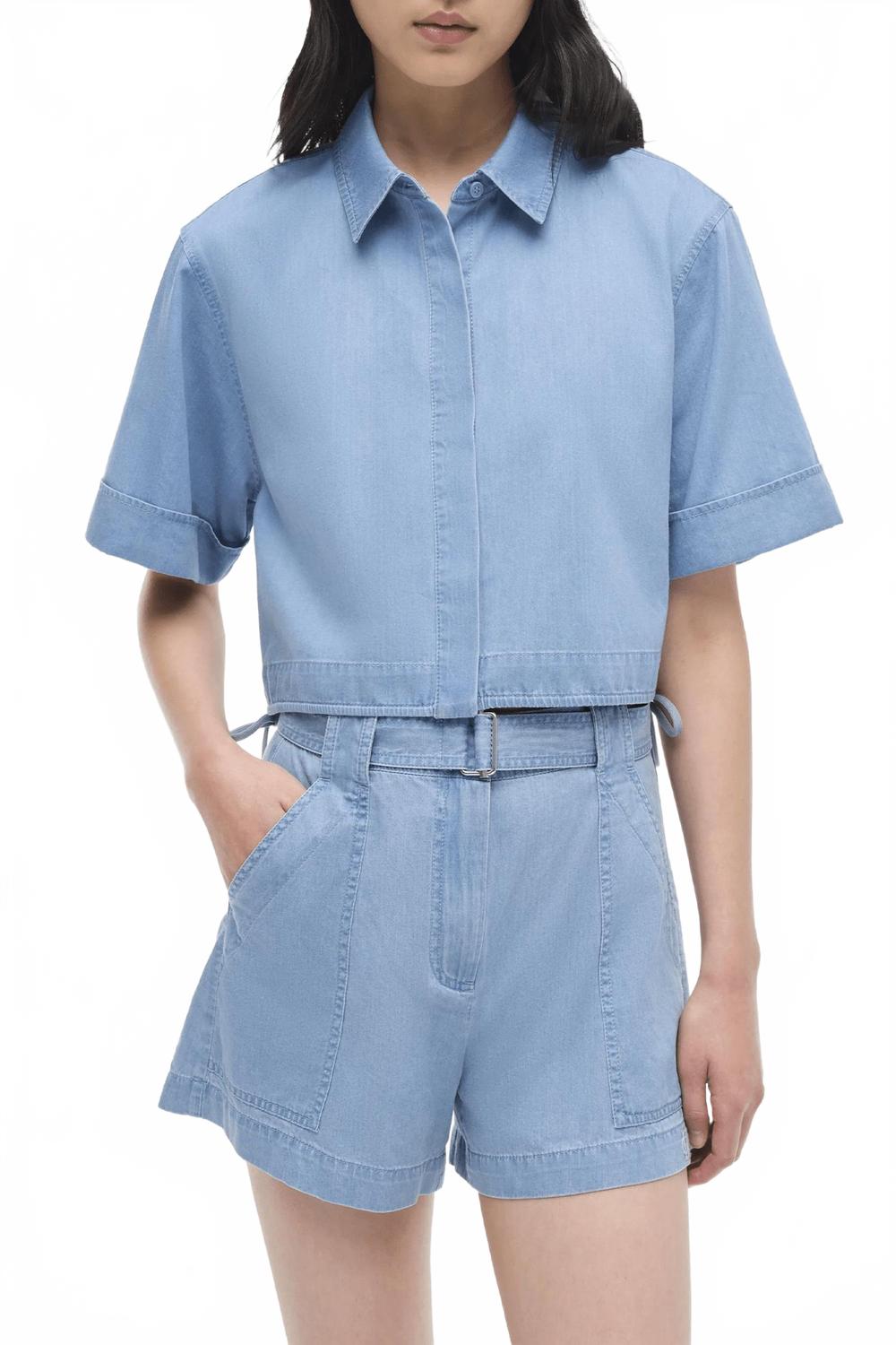 

Лури Шорты с поясом в цвете стратус SIMKHAI, Stratus