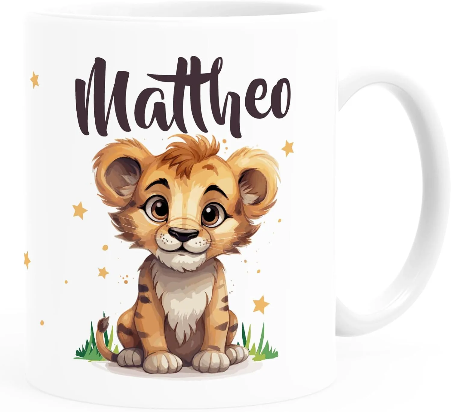 Детская пластиковая кружка с именем для малыша Lion SpecialMe