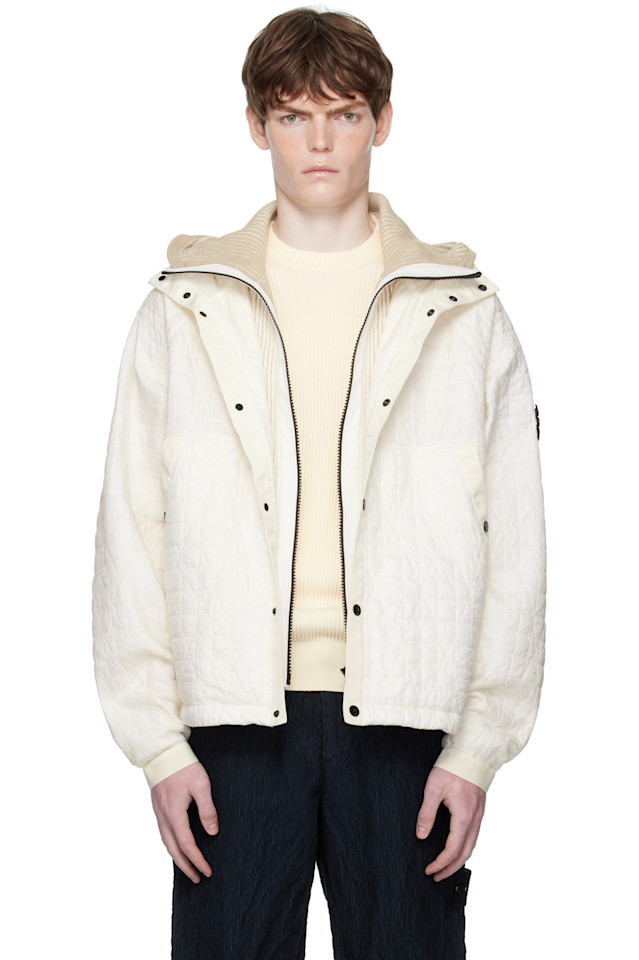 

4100023 куртка стеганая с тиснением reps ny Stone Island, цвет ivory, Бежевый, 4100023 куртка стеганая с тиснением reps ny Stone Island, цвет ivory