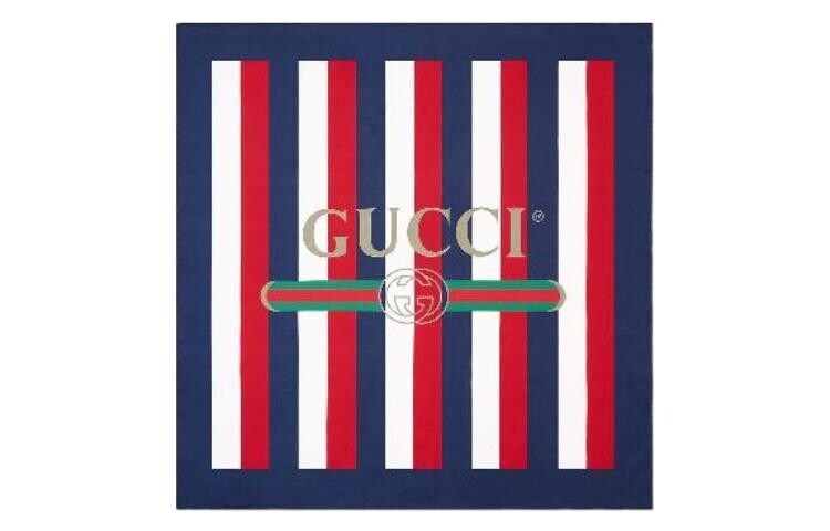 

Шарф женский Gucci шелковый, синий / белый