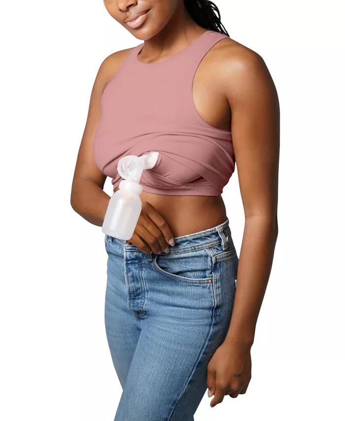 

Бюстгальтер-трансформер Maternity Sublime Hands-Free Pumping Longline Bra Busty Kindred Bravely, розовый