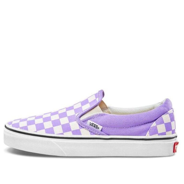 

Кроссовки classic slip-on 'checkerboard - violet tulip' Vans, белый