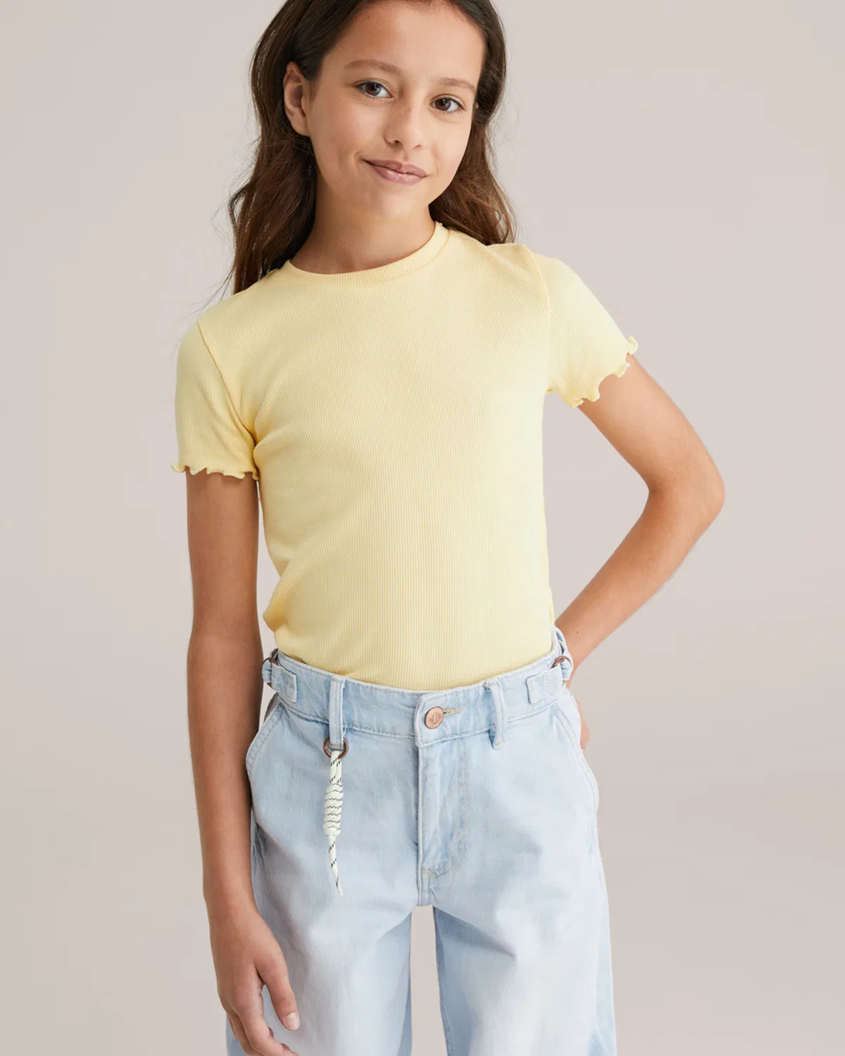 Футболка We Fashion, Light Yellow — фото 3