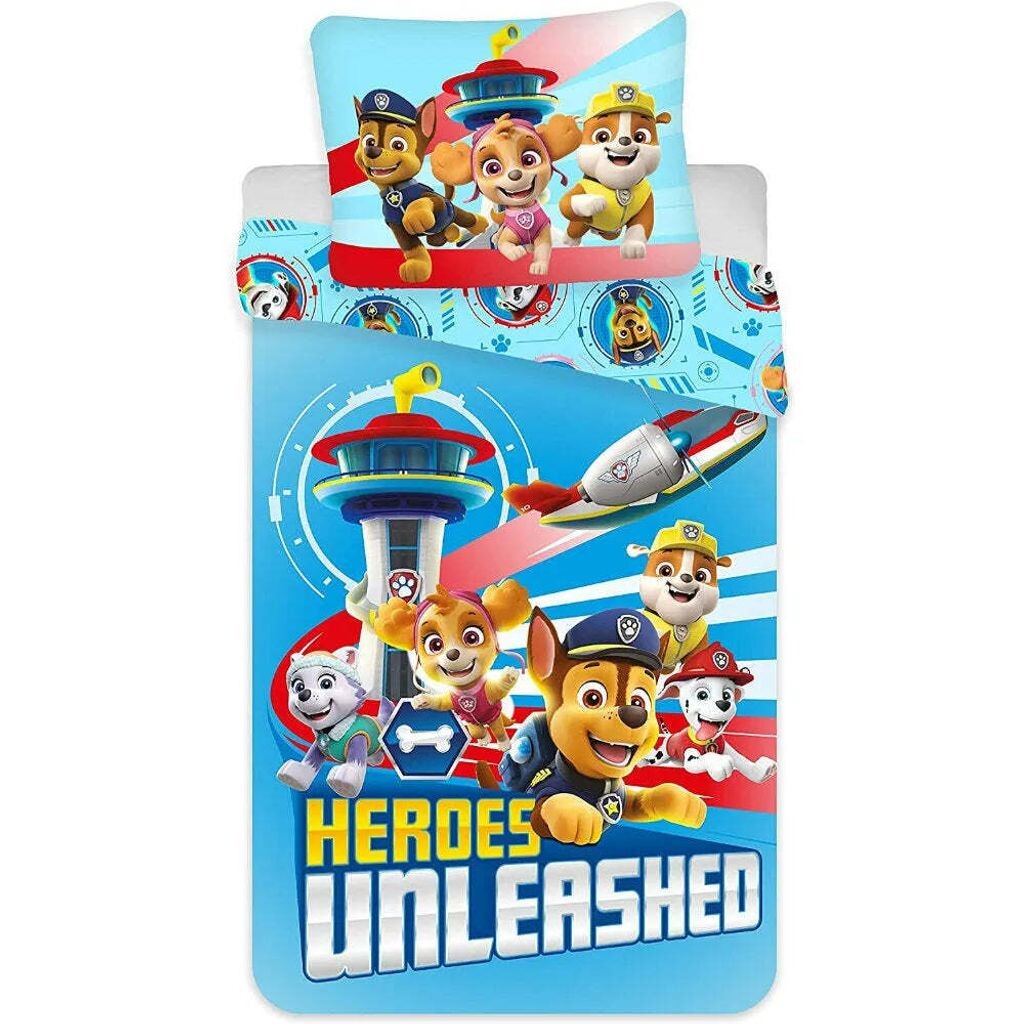 

Комплект постельного белья Paw Patrol Heroes из 2 предметов 135х200 80х80 см 100% хлопок