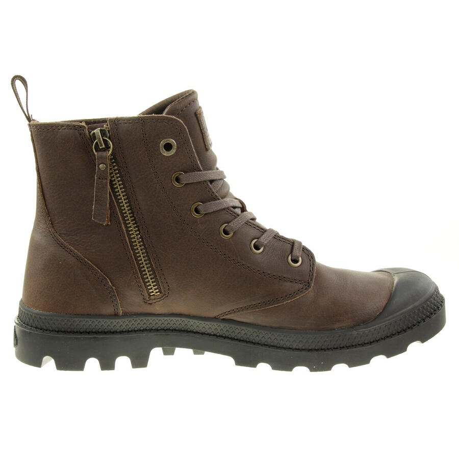 Ботинки PALLADIUM Unisex Pampa Zip Leather ESS Boots Stiefelette 76888 Braun — фото 3