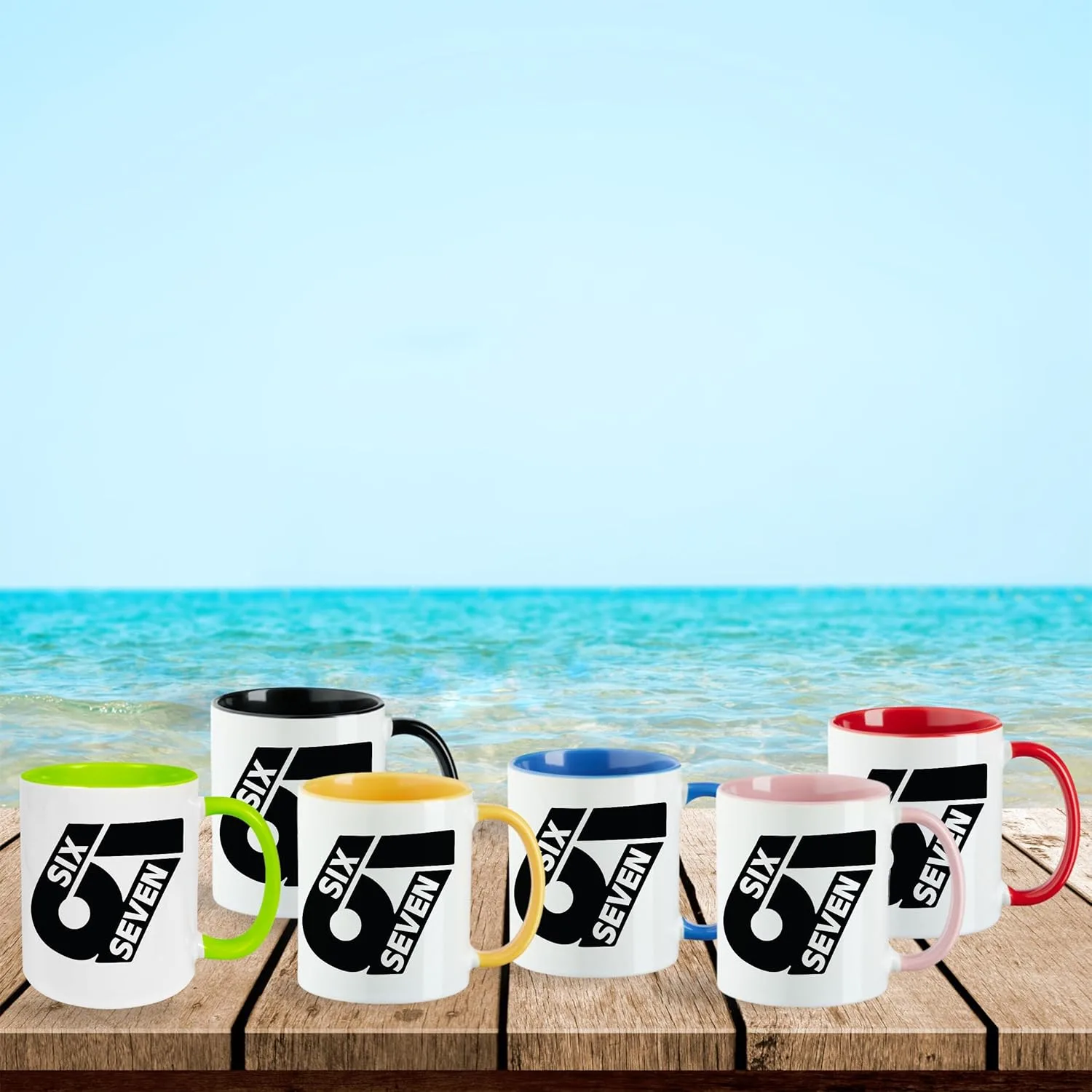 Кружка керамическая GRAZDesign Mug Kids Meme 67 Six Seven 6 7, 330 мл, Pink — фото 3