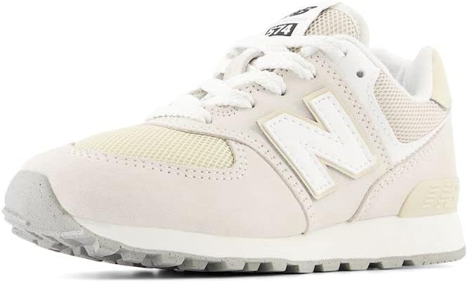 Кроссовки New Balance Kids 574 V1 Familiar Ground на шнуровке, Moonbeam/Bone