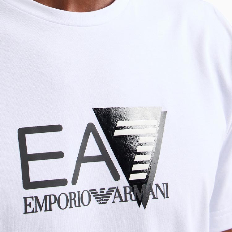 Футболка мужская белая EA7 SS24 EMPORIO ARMANI — фото 4
