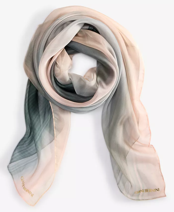 

Шарф с квадратным логотипом Ombré Giani Bernini, коричневый/бежевый