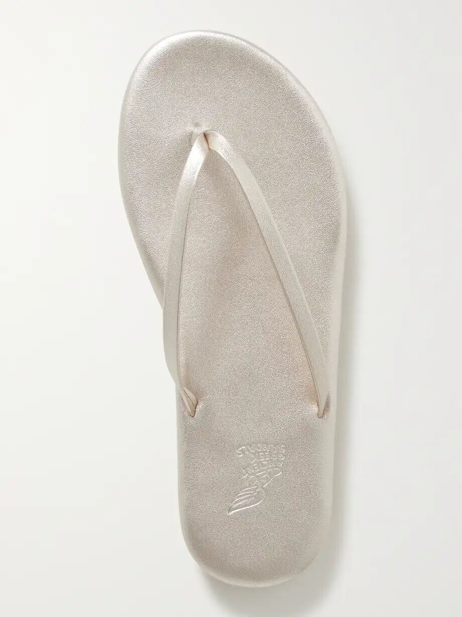 Saionara кожаные шлепанцы с эффектом металлик Ancient Greek Sandals