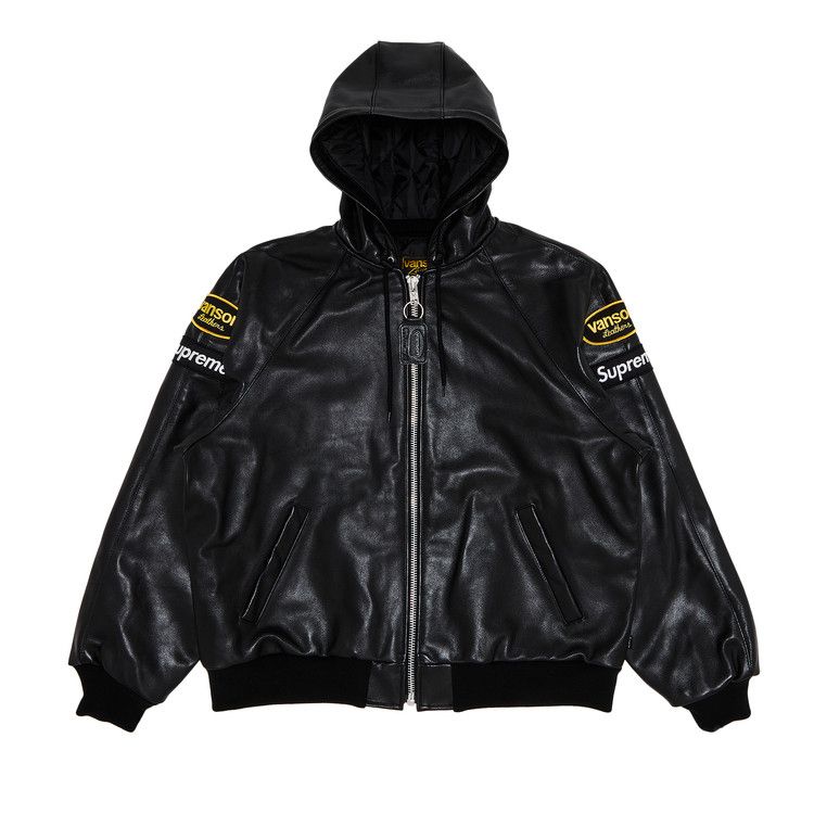 

Куртка Supreme x Vanson Leather Hooded Work Jacket, Black