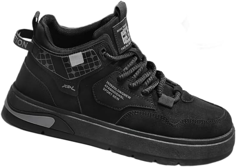 

Мужские модные ретро кроссовки однотонного цвета, с противоскользящей подошвой, дышащим верхом, прочные, удобные, подходят для улицы и повседневного ношения Clolinde, черный