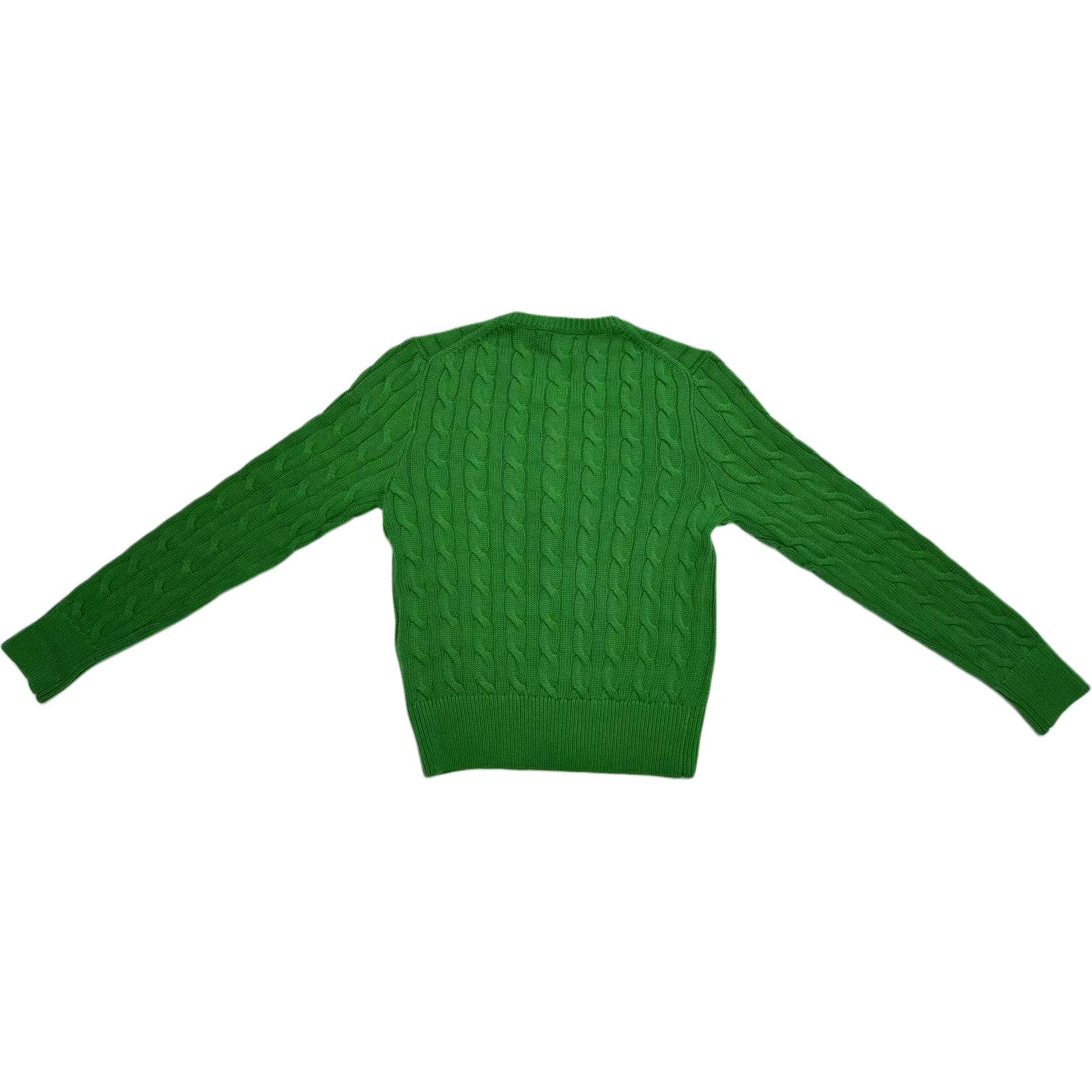 SS25 Вязаный топ для женщин Polo Ralph Lauren, зеленый — фото 3