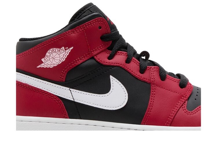 Кроссовки Air Jordan 1 Mid GS, цвет Gym Red Black White — фото 2