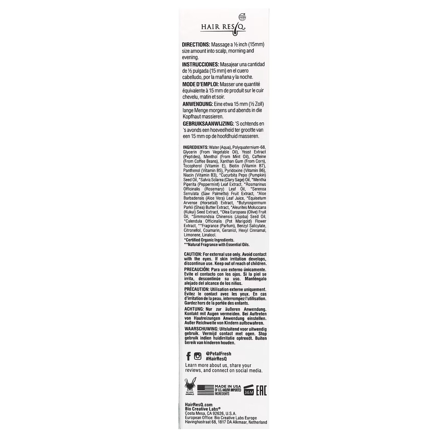 Сыворотка-стимулятор фолликулов Petal Fresh Hair ResQ, 60 мл — фото 3