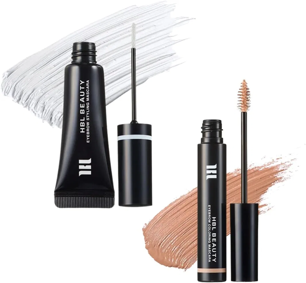 Набор для макияжа бровей HBL Beauty: окрашивающая тушь 01 Mosaic + фиксирующая тушь 01 Clear