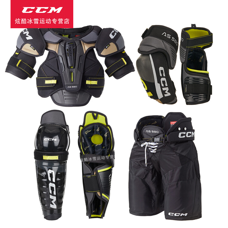 

CCM Комплект хоккейной защиты Tacks AS 580: нагрудник, налокотники, наколенники, шорты, размер S