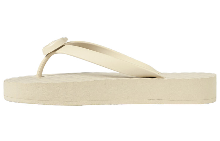 Шлепанцы женские Gucci Chevron Thong, белый