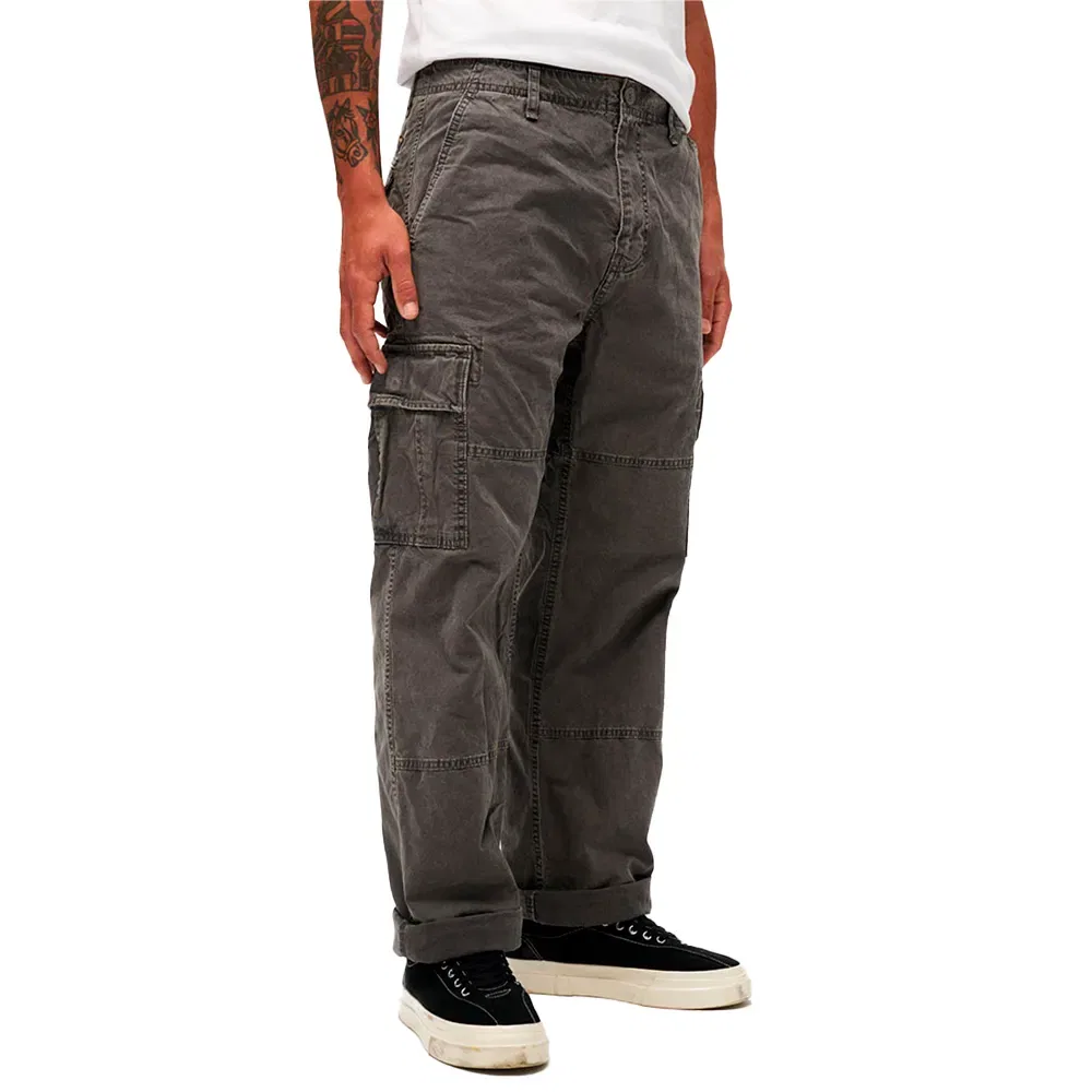 Мужские свободные брюки-карго из органического хлопка Superdry, Grey