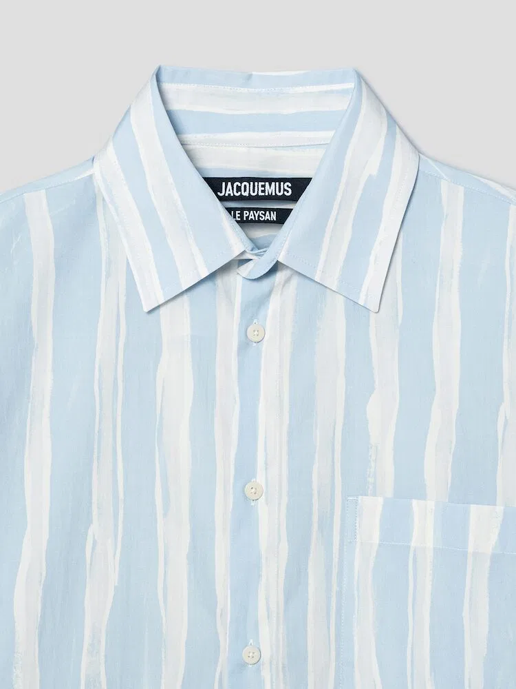 Рубашка с принтом La Chemise Camargue JACQUEMUS, Sky Blue — фото 3