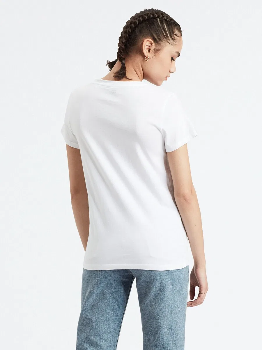 Футболка LEVI'S "Perfect Tee" белого цвета — фото 3