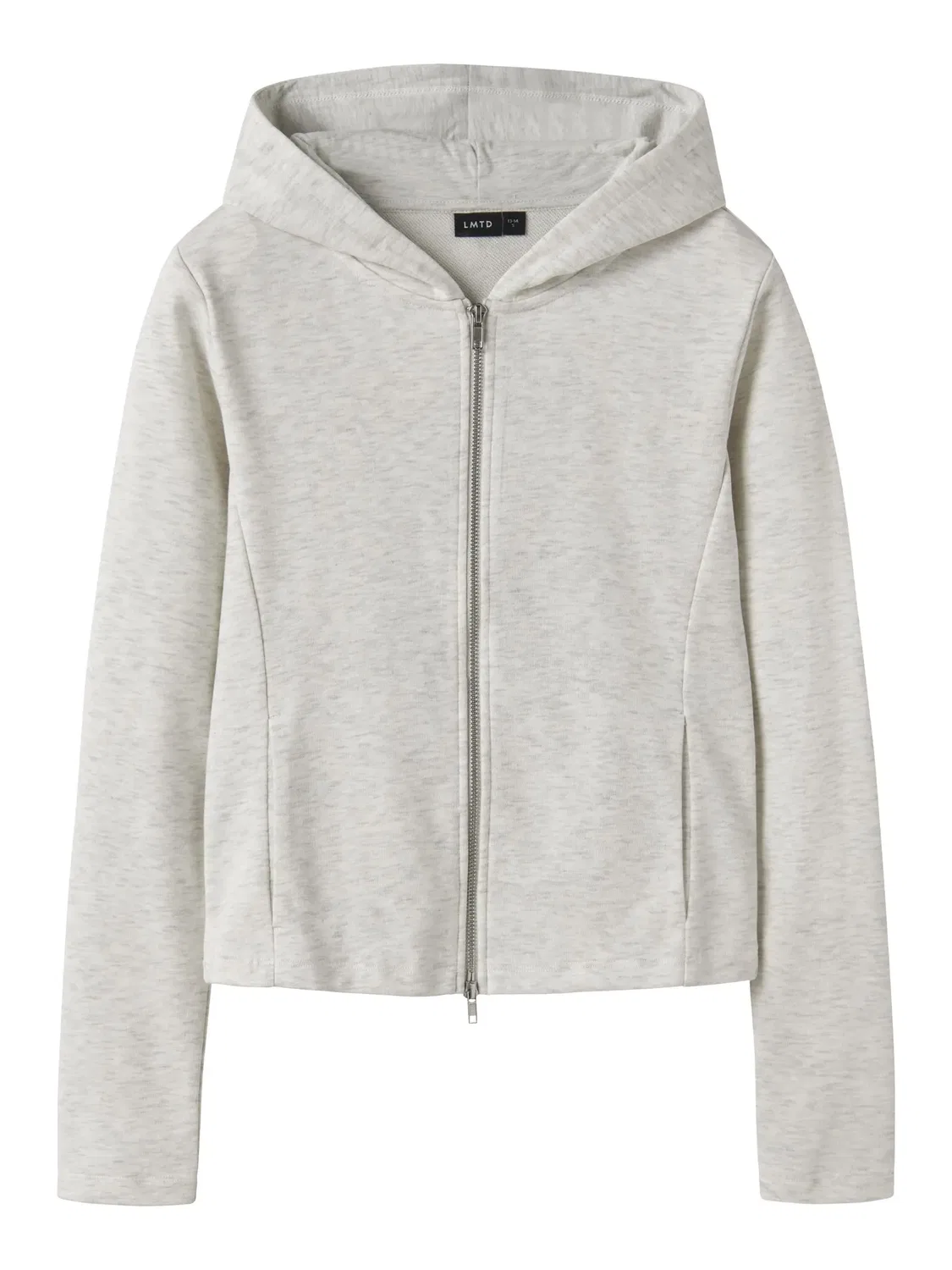 Худи на молнии Light Grey Melange Name It, серый