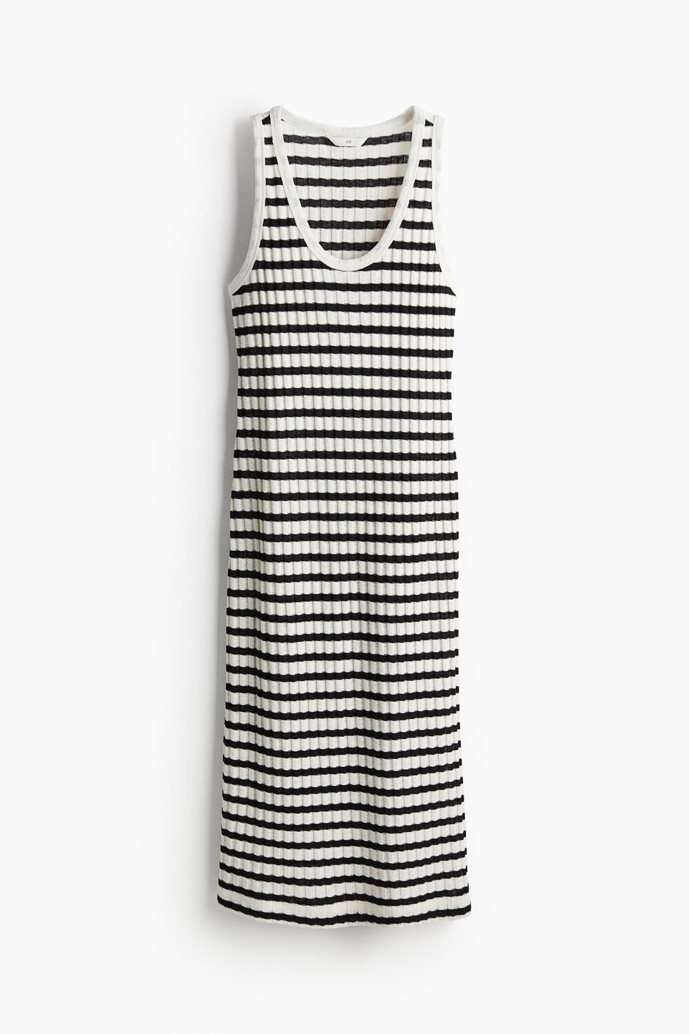 

Платье H&M Rib-knit, белый/черный