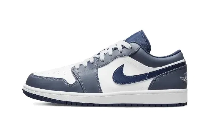 Детские кроссовки с низким профилем Air Jordan 1 Low Jordan, Steel Blue