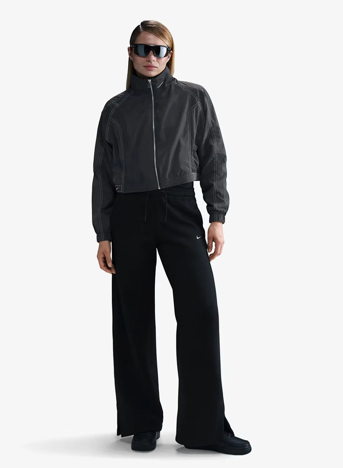 Куртка укороченная на молнии Nsw woven street Nike, антрацитовый