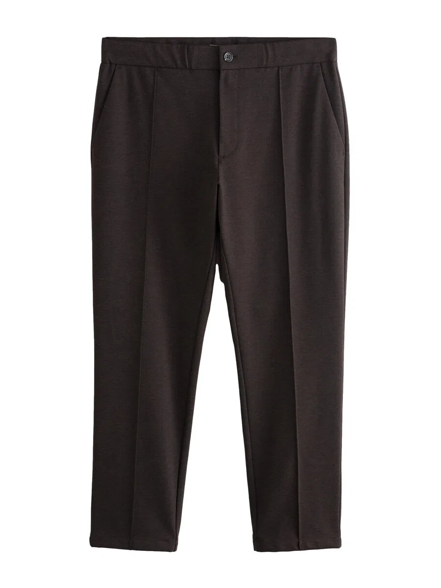 Брюки Next Slim fit 'Smart' шоколадного цвета