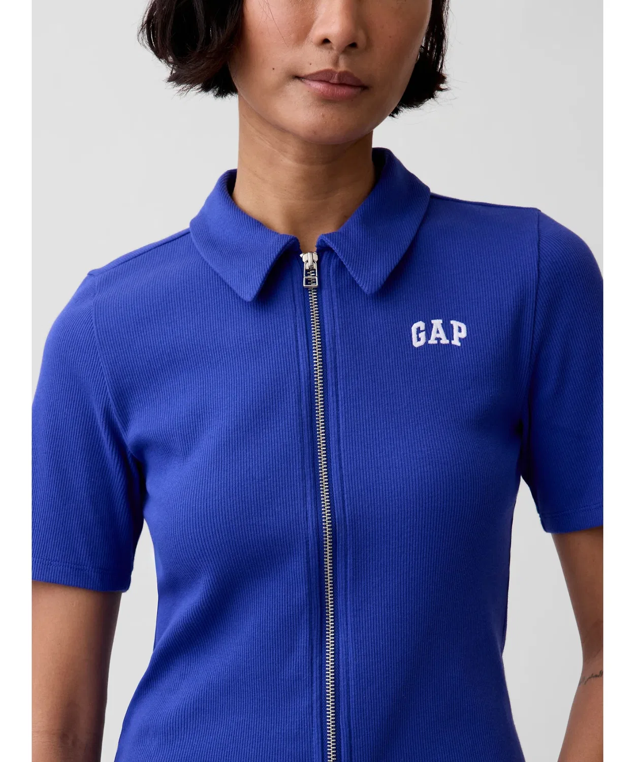 Женский укороченный поло-джип с логотипом GAP, Blue