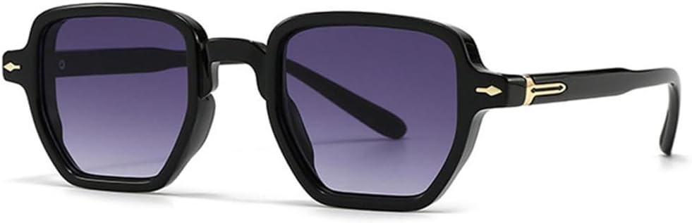 

Солнцезащитные очки в стиле ретро 2027 для женщин, модные заклепки, панк, темно-зеленые солнцезащитные очки для мужчин, защита от ультрафиолета UV400 MTZJH, Black Gray Gradient